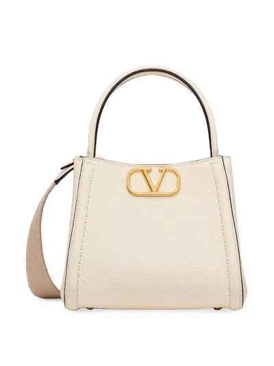 Valentino Garavani Women's  Alltime Small Handbag In Grainy Calfskin In Gold