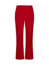 Valentino Silk Trousers In Red