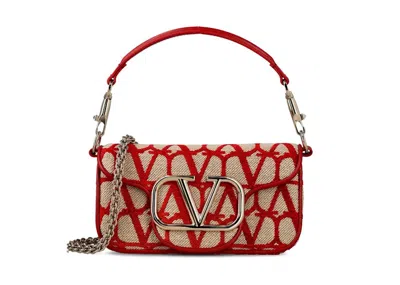 Pre-owned Valentino Garavani Women's Valentino Valentino Vlogo Plaque Foldover Top Shoulder Shoulder Bag In Red