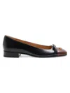Valentino Garavani Valet Du Roi Kidskin Ballerina 25mm Woman Black/coffe 41.5