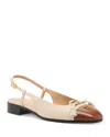 Valentino Slingback Ballerinas In Tobacco