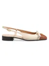 Valentino Slingback Ballet Flats With Adjustable Strap In Multi