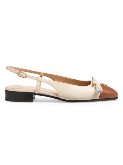 VALENTINO GARAVANI WOMEN'S VALET DU ROI KID SLINGBACK BALLERINAS 25MM