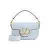 Valentino Light Blue Vg All Time Calf Leather Shoulder Bag In Blue