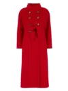 Valentino Wool Blend Coat With Belt And Buttons