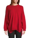Valentino Women's Virgin Wool Crewneck Sweater In Red