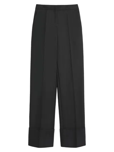 Valentino Women's Virgin Wool Pants In Black