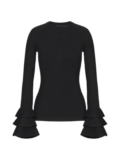 Valentino Women's Viscose And Wool Sweater In Black