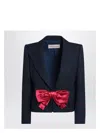 Valentino Tailored Bow-detail Jacket Crafted From Lightweight Viscose