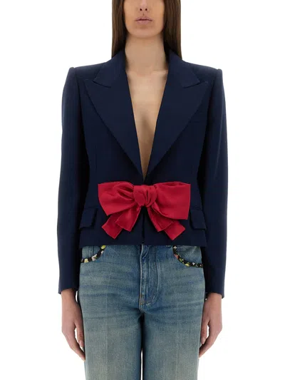VALENTINO VALENTINO WOMEN VISCOSE JACKET WITH BOW