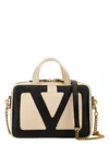 Valentino Garavani Viva Superstar Small Leather Duffle Bag In White