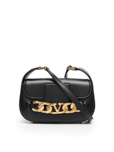 Valentino Garavani Women's Vlogo Chain Shoulder Bag In Black