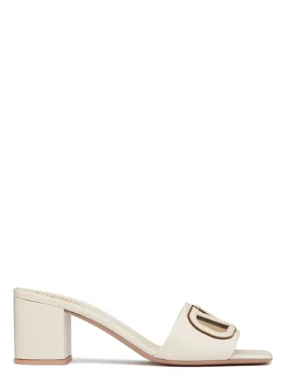 VALENTINO GARAVANI WOMEN'S VLOGO CUT-OUT LEATHER MULES