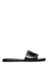 Valentino Vlogo Cutout Leather Sandal In Black