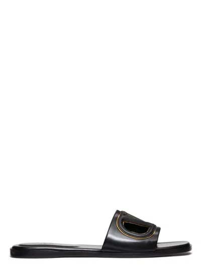 VALENTINO GARAVANI WOMEN'S VLOGO CUT-OUT LEATHER SANDALS