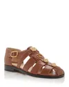 Valentino Garavani Vlogo Signature Calfskin Fisherman Sandal 20mm Woman Tobacco 42
