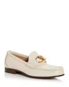 Valentino Vlogo Leather Medallion Loafers In Ivory