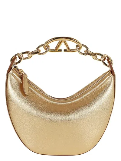 Valentino Garavani Women's Vlogo Moon Zip Up Mini Shoulder Bag In Mekong