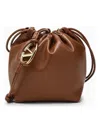 Valentino Women's Vlogo Pouf Nappa Leather Pouch In Brown