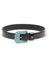 Valentino Garavani Vlogo Signature Brushed Calfskin Belt 30 Mm Woman Black 100 In Pink