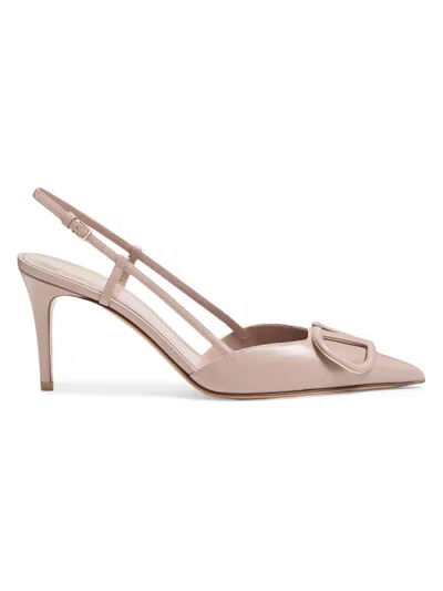Valentino Garavani Women's Vlogo Signature Calfskin 80mm Slingback Pumps In Multi