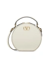 Valentino Garavani Off-white Vlogo Signature Calfskin Mini Shoulder Bag In Ivory