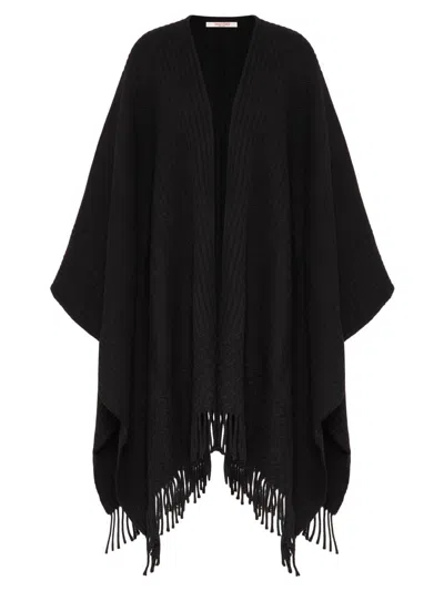 Valentino Women's Vlogo Signature Cashmere Poncho In Black