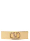 Valentino Crystal Rectangular Hair Accessories In Golden