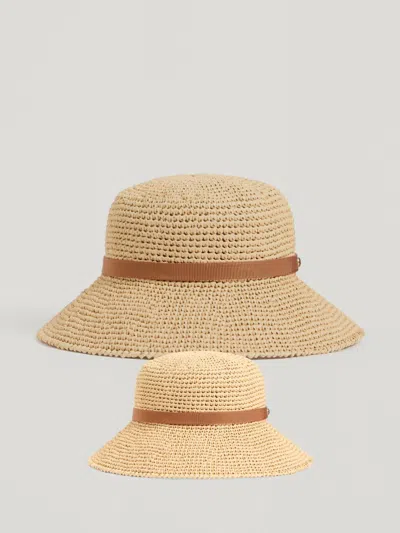 Valentino Garavani Women's Vlogo Signature Foldable Straw Bucket Hat In Brown