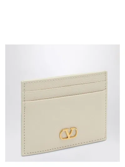 Valentino Garavani Women's Vlogo Signature Ivory Credit Card Holder In White