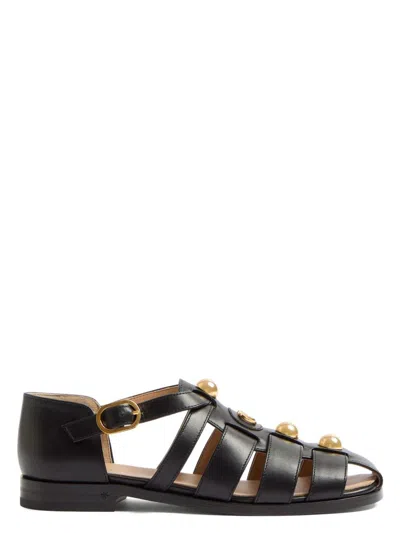 VALENTINO GARAVANI WOMEN'S VLOGO SIGNATURE LEATHER SANDALS