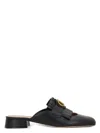 Valentino Women's Vlogo Signature Leather Slippers Sandal In Black