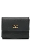 Valentino Garavani Vlogo Leather Wallet In Black