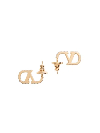 Valentino Garavani Mini Gold-tone Finish Swarovski Crystal Earrings