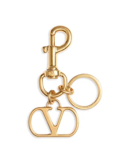 Valentino Garavani Women's Vlogo Signature Metal Bag Charm With Key Ring In Gold