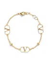 Valentino Garavani Mini Gold-tone Chain With Knurled Sphere And Signature Detail In Gold