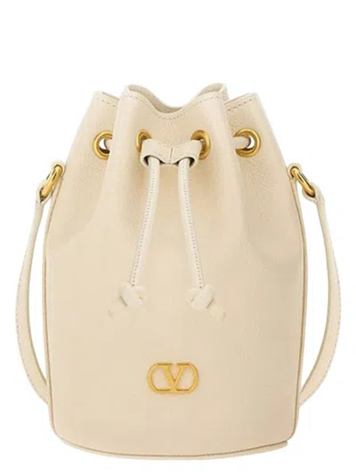 Valentino Garavani Women's Vlogo Signature Mini Bucket Bag In White