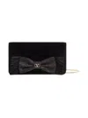 Valentino Garavani Women's Vlogo Signature Mini Velvet Shoulder Bag In Black