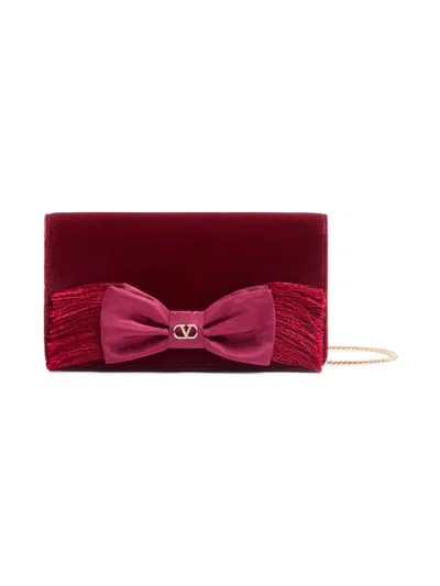 VALENTINO GARAVANI WOMEN'S VLOGO SIGNATURE MINI VELVET SHOULDER BAG