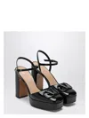 Valentino Vlogo Signature 115 Patent Platform Pump In Black