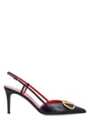 Valentino Garavani Vlogo Signature Satin Slingback Pumps 80mm Woman Black 40.5 In Black