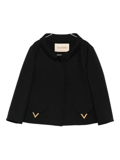 Valentino Women's Vlogo Signature Wool And Silk Jacket In Black