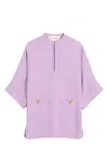 Valentino Light Purple Vlogo Mini Dress In Lilac