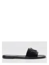 Valentino Black Vlogo Cut-out Calfskin Slide Sandals In Nero