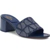 Valentino Vlogo Toile Iconographe Slide Sandal In Multi