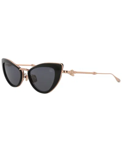 Valentino Rockstud Cat-eye Frame Sunglasses In Black