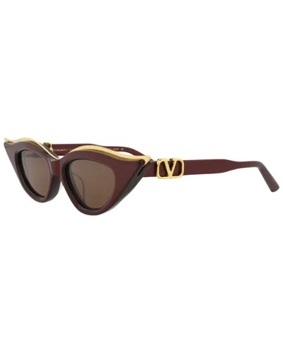Valentino Women's Vls-114b49 49mm Sunglasses In Red