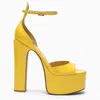 Valentino Garavani Tan-go 155mm Patent-leather Sandals In B. Lemon