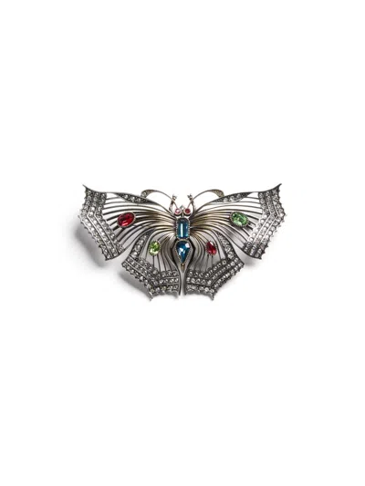 Valentino Garavani Women's Vouloirvoler Crystal-embellished Metal Brooch In Multi