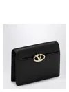 Valentino The Bold Edition Vlogo Leather Wallet In Black